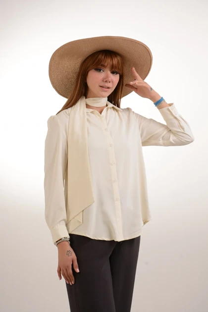 شومیز ژاکلین کمربنددار پریان