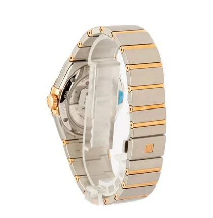 ساعت امگا کانسلیشن زنانه دورنگ طلایی ایندکس خط Omega Constellation silver gold