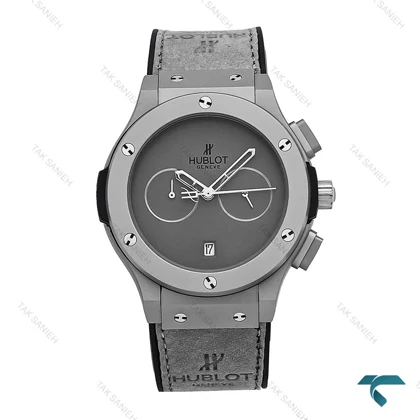 ساعت هابلوت زنانه سه موتوره طوسی صفحه مهندسی Hublot-6788-L