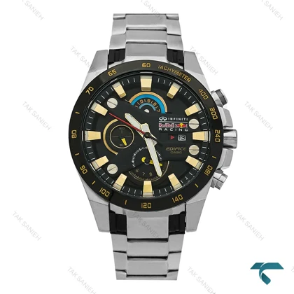کاسیو ادیفایس مردانه سیلور صفحه مشکی رد بول Edifice-8375-G