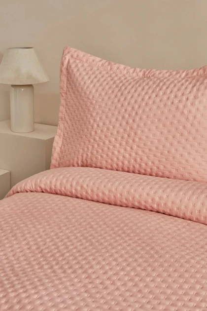 روتختی دو نفره Karaca Home مدل Breeze Soft پلی‌استر - گلبهی