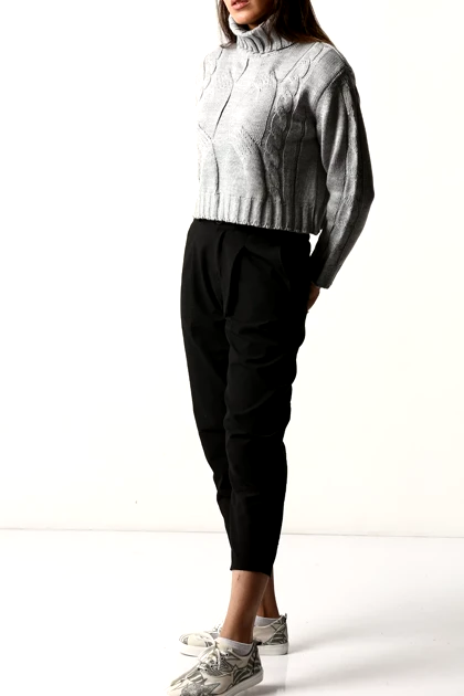 شلوار کتان پیلی دار زنانه