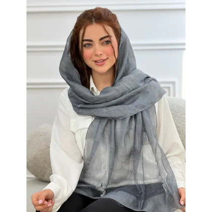 شال حریرنخ چروک مونو