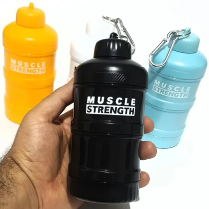 قیف پروتئین ورزشی مدل MUSCLE STRENGTH سه تیکه
