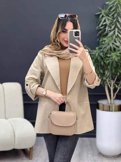 مانتو دو دکمه ثمین