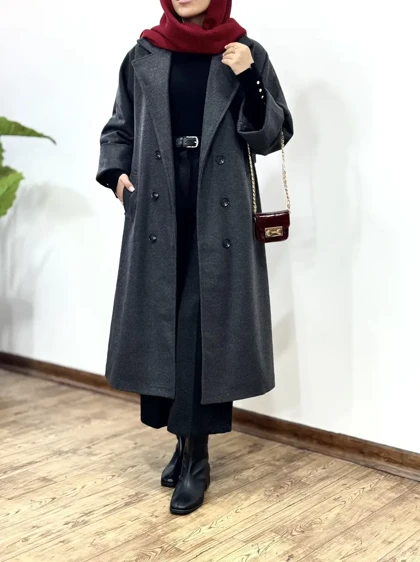 پالتو فوتر بلند آستردار آیسو دلبر 1