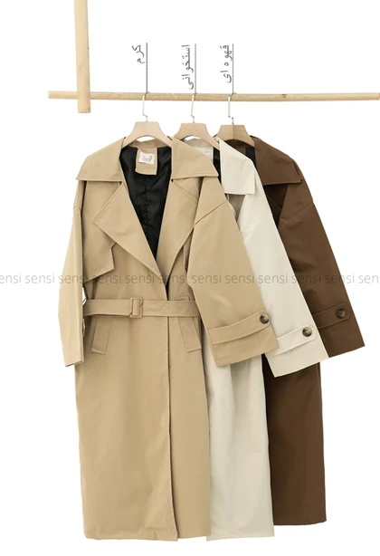 بارانی آستر دارپشت چاک‌دار@@ کد1004287