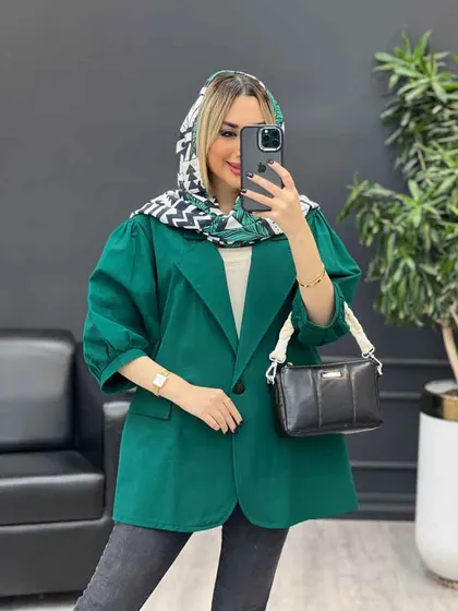 مانتو لینن تک دکمه