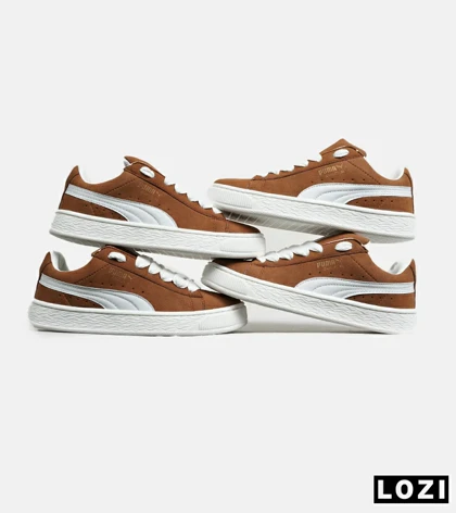 کفش کتانی ورزشی قهوه ای سوخته مردانه و زنانه PUMA suede XL مدل 6890