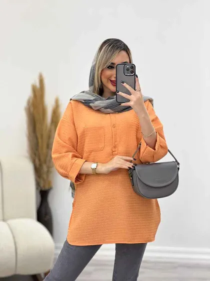 مانتو جلو بسته آستین پیله