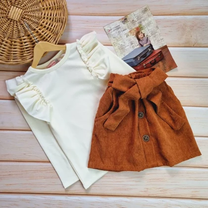 شومیز دامن دخترانه کبریتی