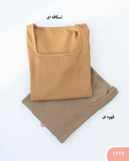 بلوزکراپ یقه خشتی 1667