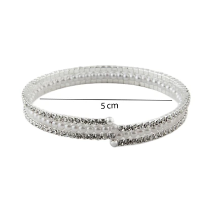 دستبند زنانه مدل نگینی مرواریدی