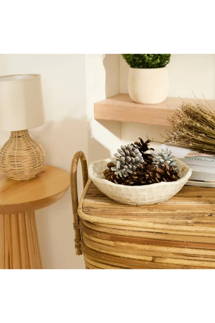 بشقاب تزئینی Karaca Home مدل Carrie - سفید
