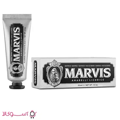 خمیردندان مارویس مدل amarelli licorice (شیرین بیان)