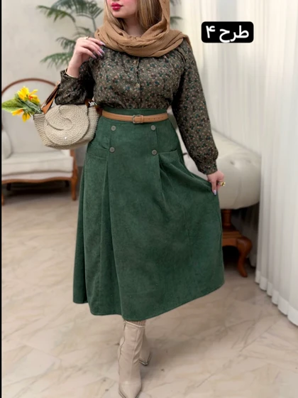 ست شومیز دامن گلی 3680