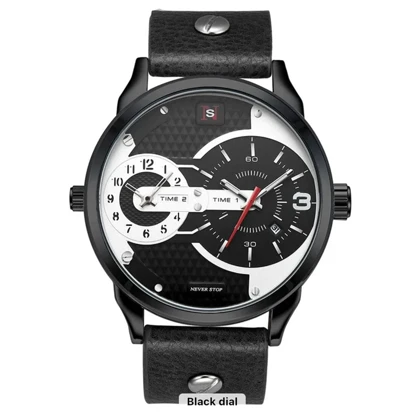 ساعت مچی مردانه اورجینال Never Stop موتور کوارتز ژاپن با جعبه اورجینال و باطری اضافی