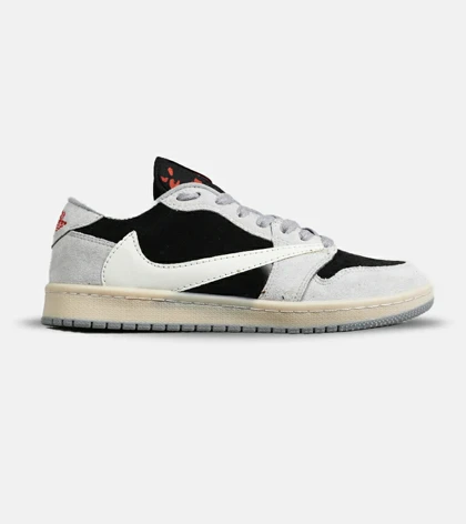 کفش کتانی مردانه کرم مشکی NIKE travis scott