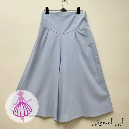 دامن شلواری کمرگنی لینن