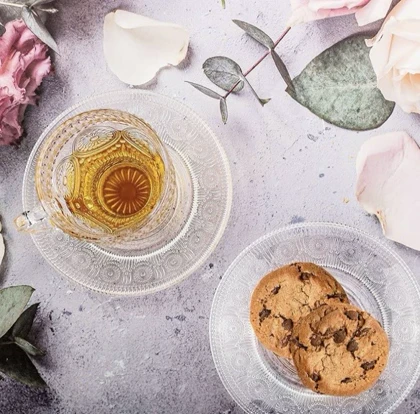 فنجان و نعلبکی چای خوری طرح مدرن DELI