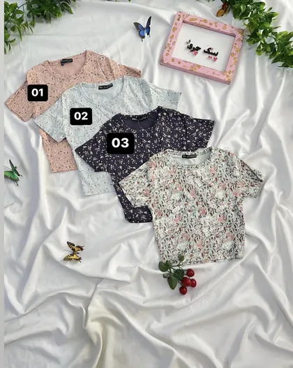 کراپ گل‌دار zara