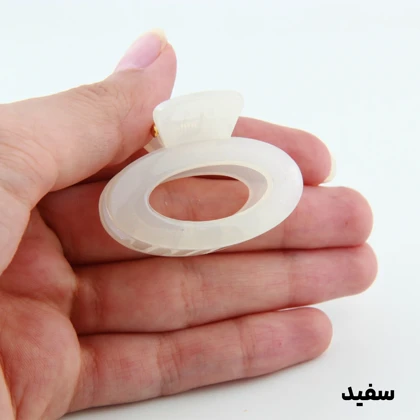 کلیپس دخترانه مدل بیضی کوچک دو رنگ
