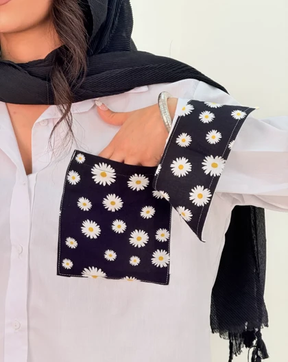 شومیز ترکیبی پارمین(50)کد:5623