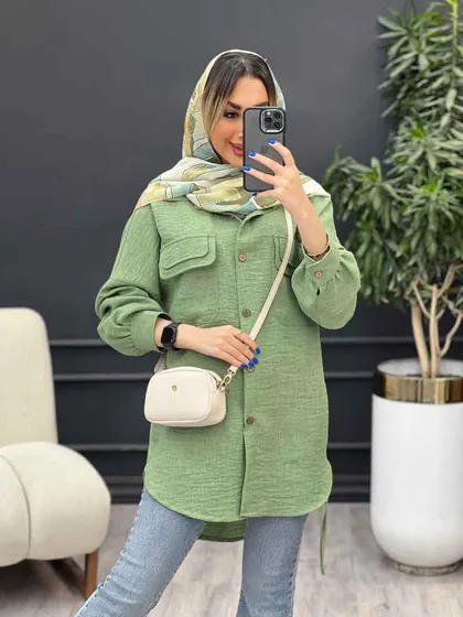 مانتو جیب دوبل ماهک