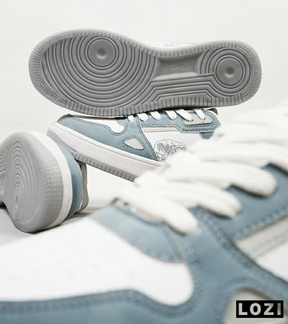 کفش کتانی مردانه سفید آبی NIKE AirForce Draw