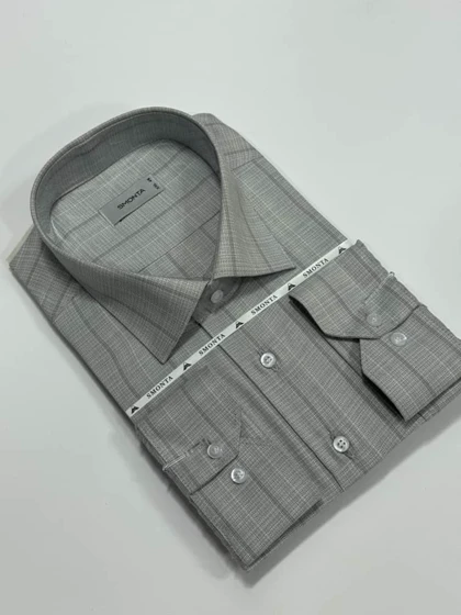 پیراهن راه راه استین بلند مردانه _ قواره کلاسیک _استایل رسمی