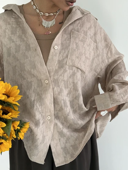شومیز تک جیب کرکره ای