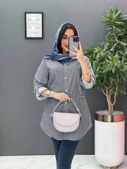 مانتو نخی راه راه