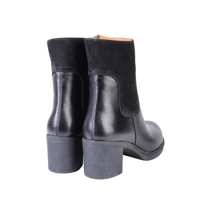 بوت پاشنه‌دار چرم زنانه 556