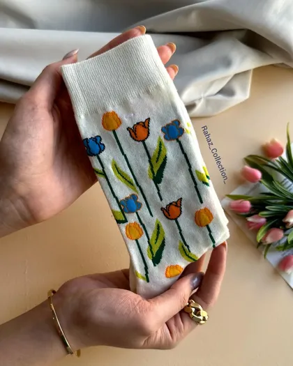 جوراب طرح‌دار ساق‌دار
