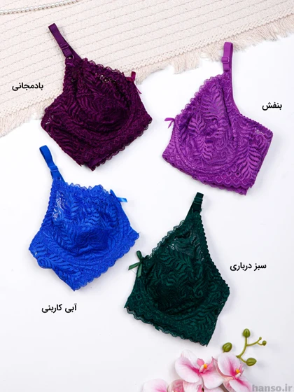 ست شورت و سوتین فنردار دانتل ژوبین کد 115