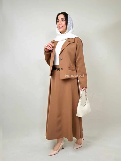 کت تک قهوه ای زنانه الیکا