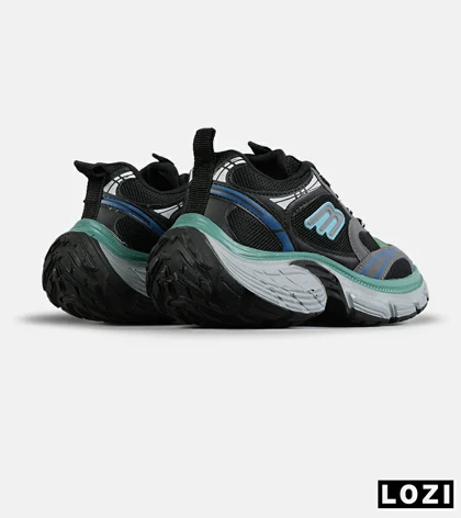 کفش کتانی مردانه مشکی آبی BALENCIAGA مدل 7656