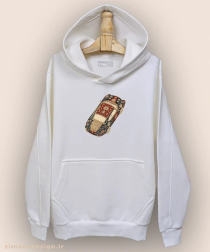 هودی مردانه و زنانه طرح ماشین تلفیق با فرش ایرانی