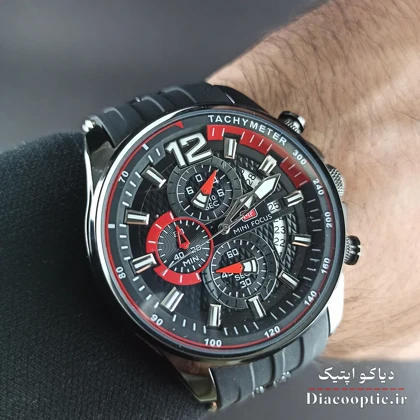 ساعت مچی مردانه اورجینال موتور ژاپن برند مینی فوکوس سه موتور مدل Mf0350G.05 بند رابر