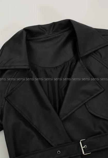 کت چرم یقه انگلیسی کد1004935