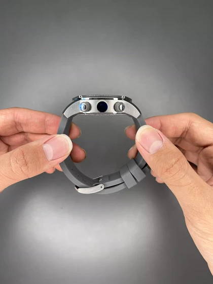 ساعت مچی بربری سه موتوره فول دیت طوسی Burberry