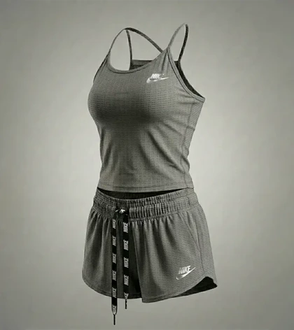 ست ورزشی زنانه کراپ بندی و شورتک nike