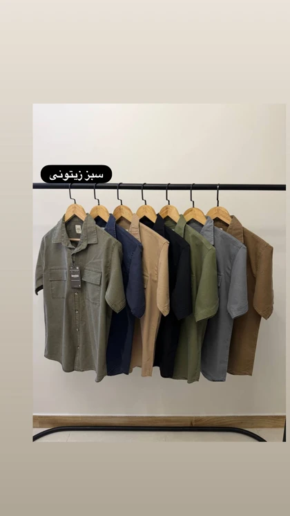 پیراهن استین کوتاه کتان دو جیب 2646