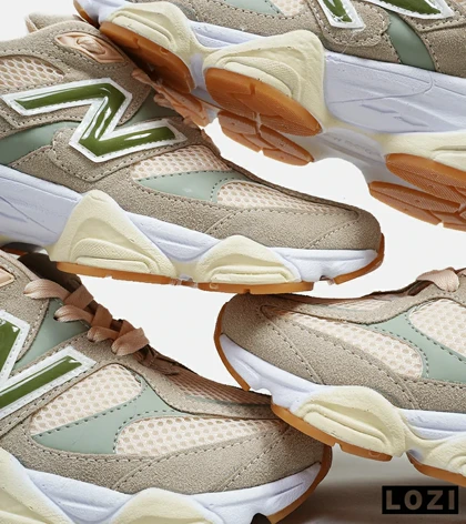 کفش کتانی زنانه کرم سبز NEW BALANCE 9060