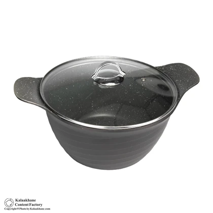 سرویس قابلمه چدن تاپ تفلون مدل موج رویال 8 پارچه