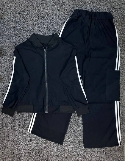 ست کراپ شلوار سه خط آیدا کد 7785