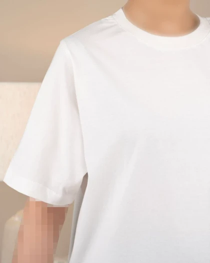 تیشرت سفید ساده کد 29319