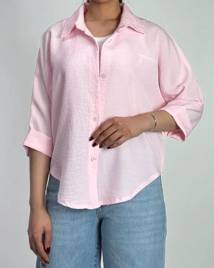 شومیز شانتون آستین  دوبل  کد 500526