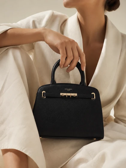کیف دستی زنانه چرم مصنوعی دسته کوتاه دیوید جونز DAVIDJONES