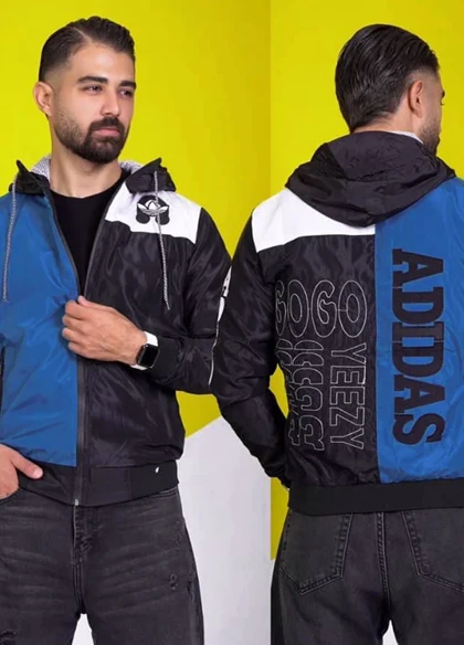 کاپشن مردانه آبی مدل Adidas Yeezy ویژه